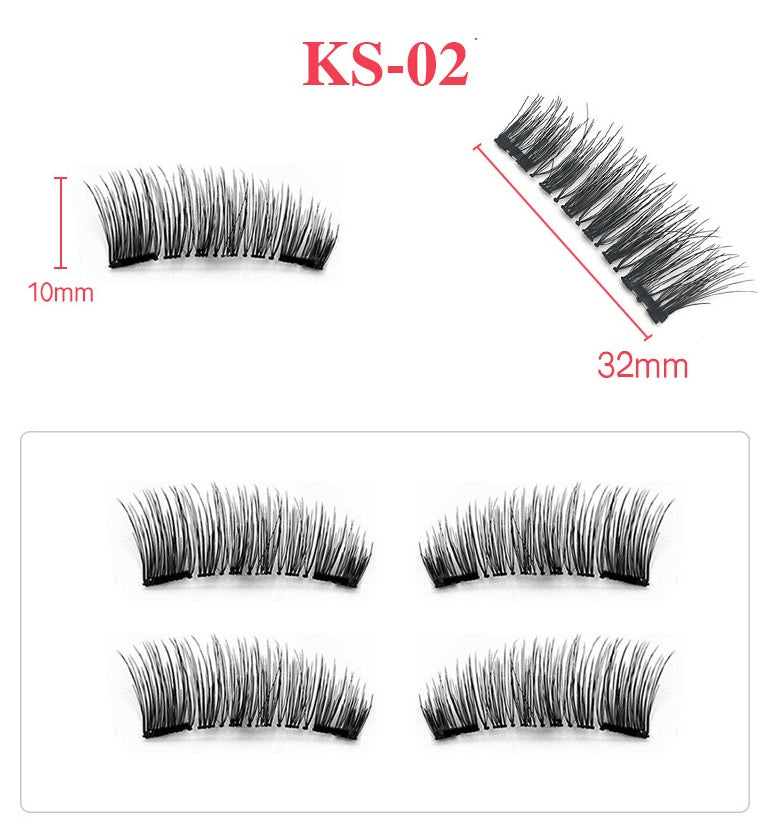 Double magnetic trimagnetic magnet eyelash 24P