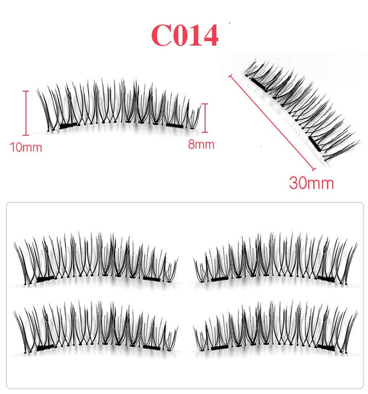 Double magnetic trimagnetic magnet eyelash 24P
