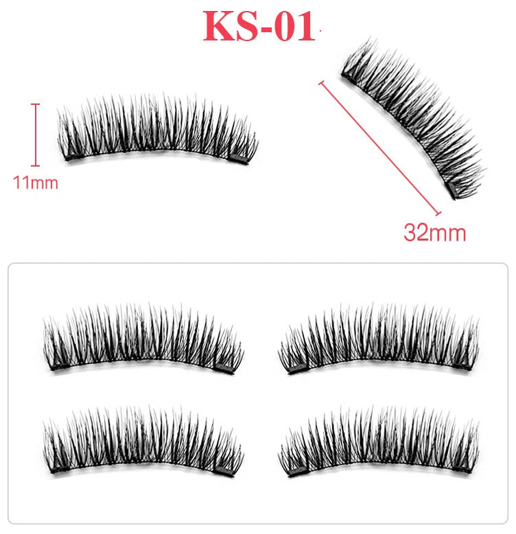 Double magnetic trimagnetic magnet eyelash 24P