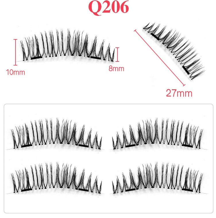 Double magnetic trimagnetic magnet eyelash 24P