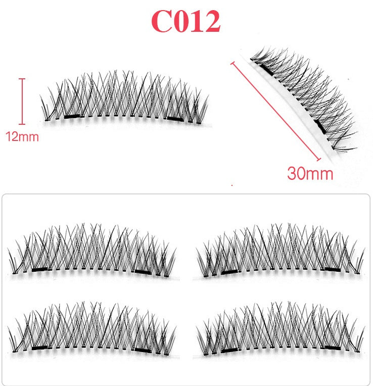 Double magnetic trimagnetic magnet eyelash 24P