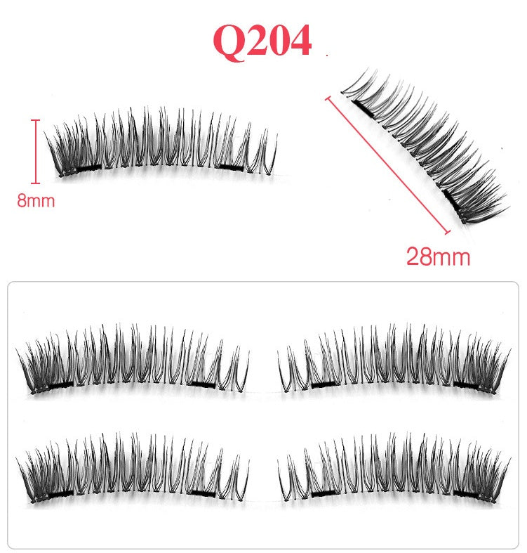 Double magnetic trimagnetic magnet eyelash 24P